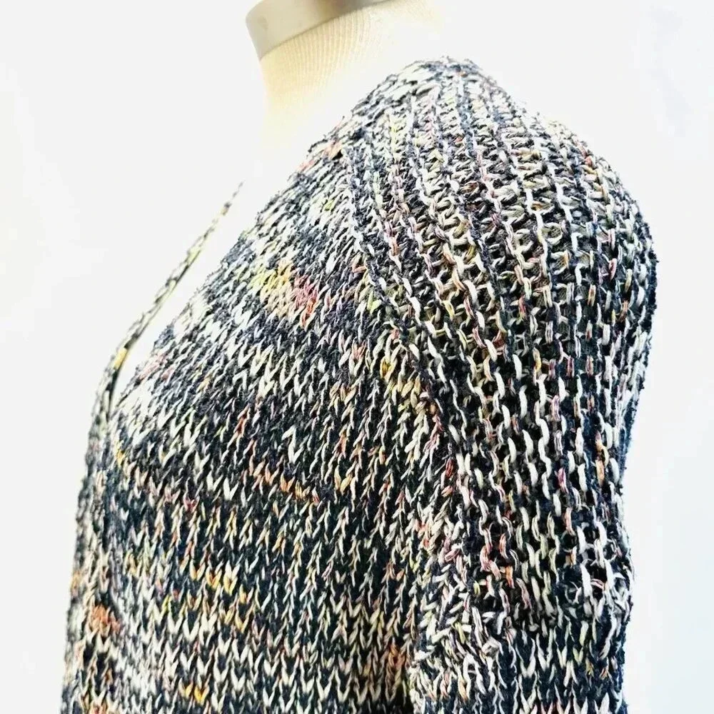 CASLON Women Long Sleeve Open Front Knit Multi-Colored Cardigan Sweater Size XS